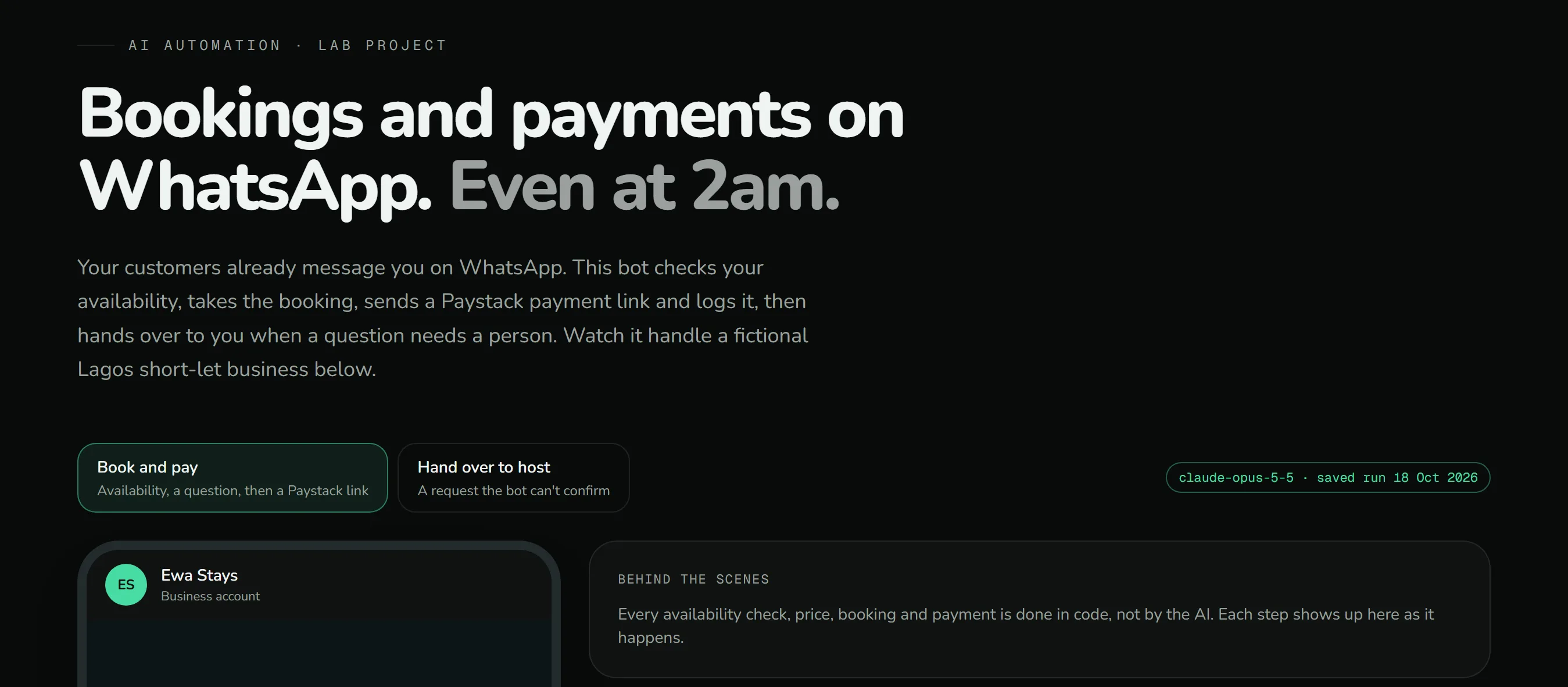 WhatsApp Booking Bot — Bookings and payments on WhatsApp